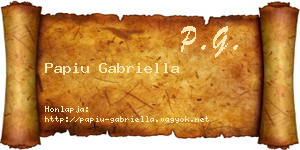 Papiu Gabriella névjegykártya